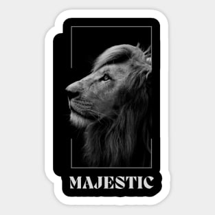 Lionhearted Majesty: Majestic Lion Sticker